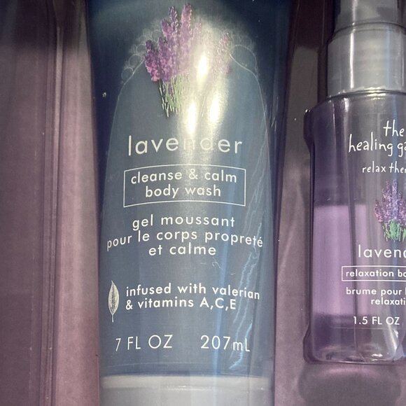 The Healing Garden Lavender Relax 4 Pc. Therapy Set  NEW - Picture 3 of 9